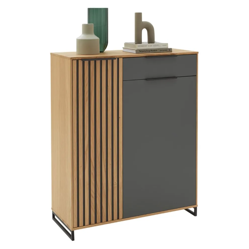 Dieter Knoll Kommode Riva anthrazit, eichefarbig Sale