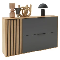 Dieter Knoll Kommode Riva anthrazit, eichefarbig Outlet