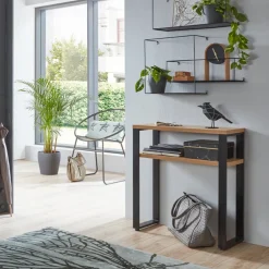 Carry Home Kommode Samu eichefarbig, schwarz Clearance