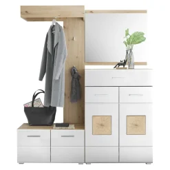 Carry Home Kompaktgarderobe Georgia eichefarbig, weiss Best