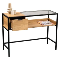 Lomoco Konsole Mandurah eichefarbig, schwarz Hot