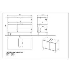 MID.YOU Lavaboy Topeka navarra-eiche-nb., weiss