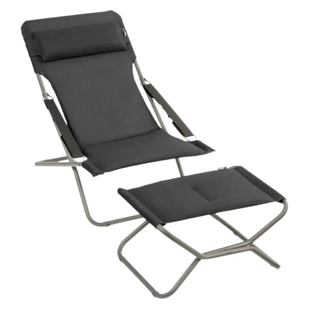 Lafuma Mobilier Liegestuhl Transabed dunkelgrau Hot
