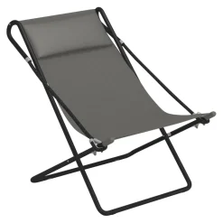 Emu Liegestuhl Vetta Acciaio, 24 nero, Corda NEF, 31 nero, EMU-Tex, 300/82 grigio nero Sale