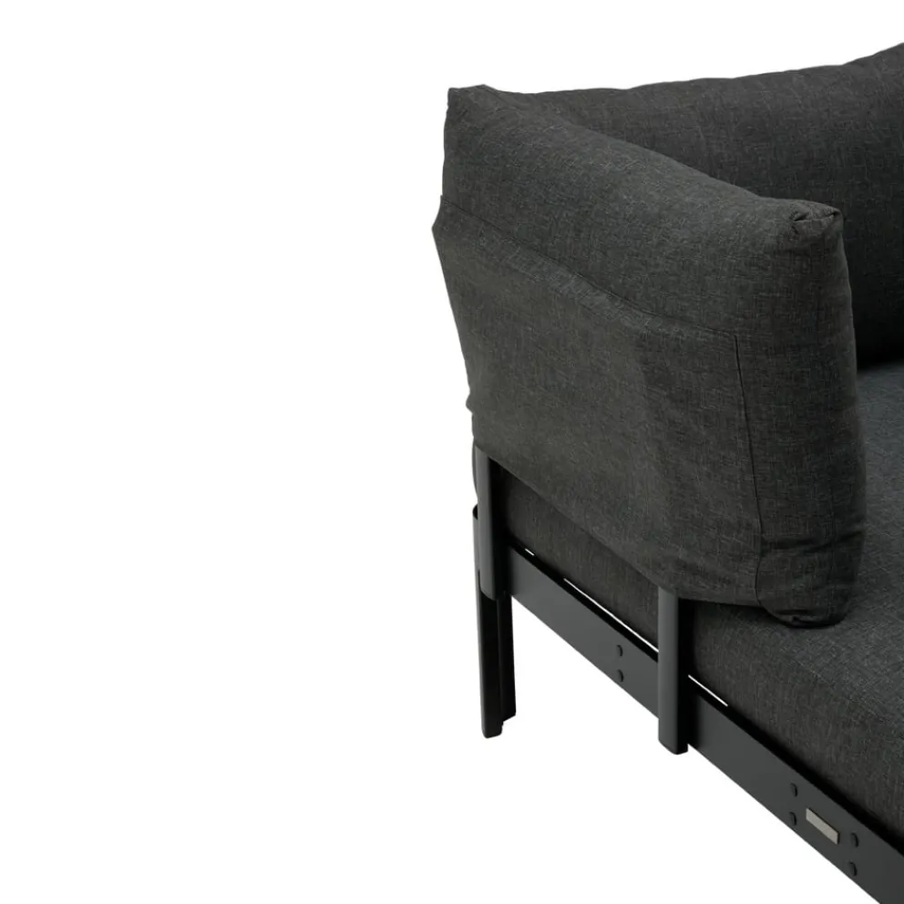 Johann Jakob Lounge Boracay grau, schwarz, teakfarbig Best