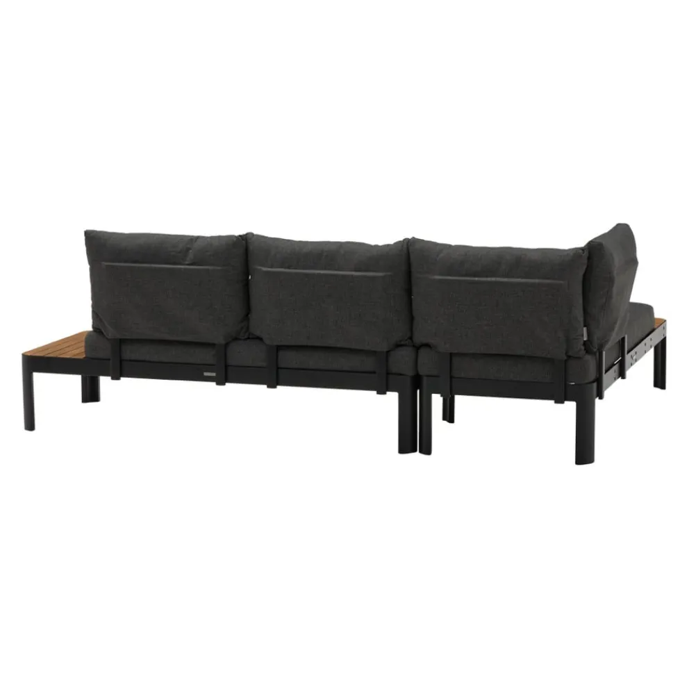 Johann Jakob Lounge Boracay grau, schwarz, teakfarbig Best