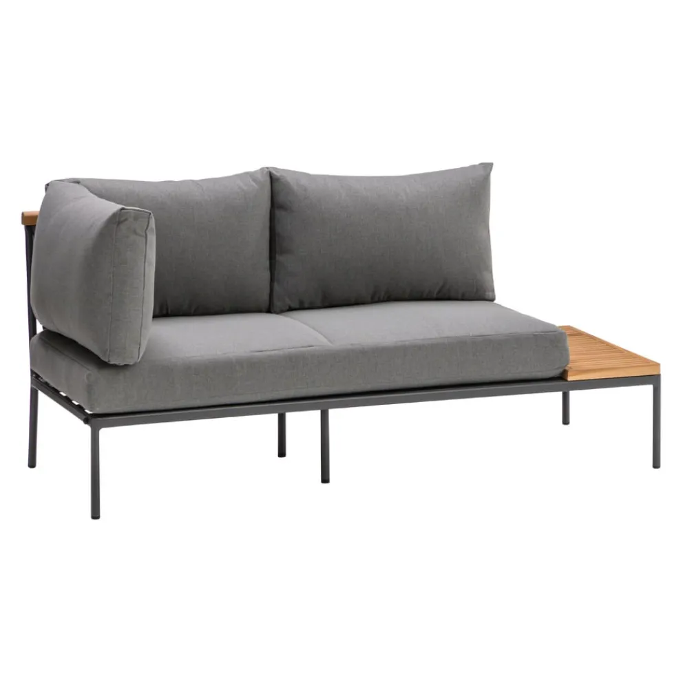 Johann Jakob Lounge Element Aruba dunkelgrau, teakfarbig Hot