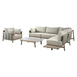 edy&liv Lounge Vaia beige, weissgrün New