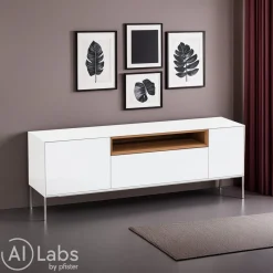 atelier pfister Lowboard Amden anthrazit, eichefarbig, weiss Clearance
