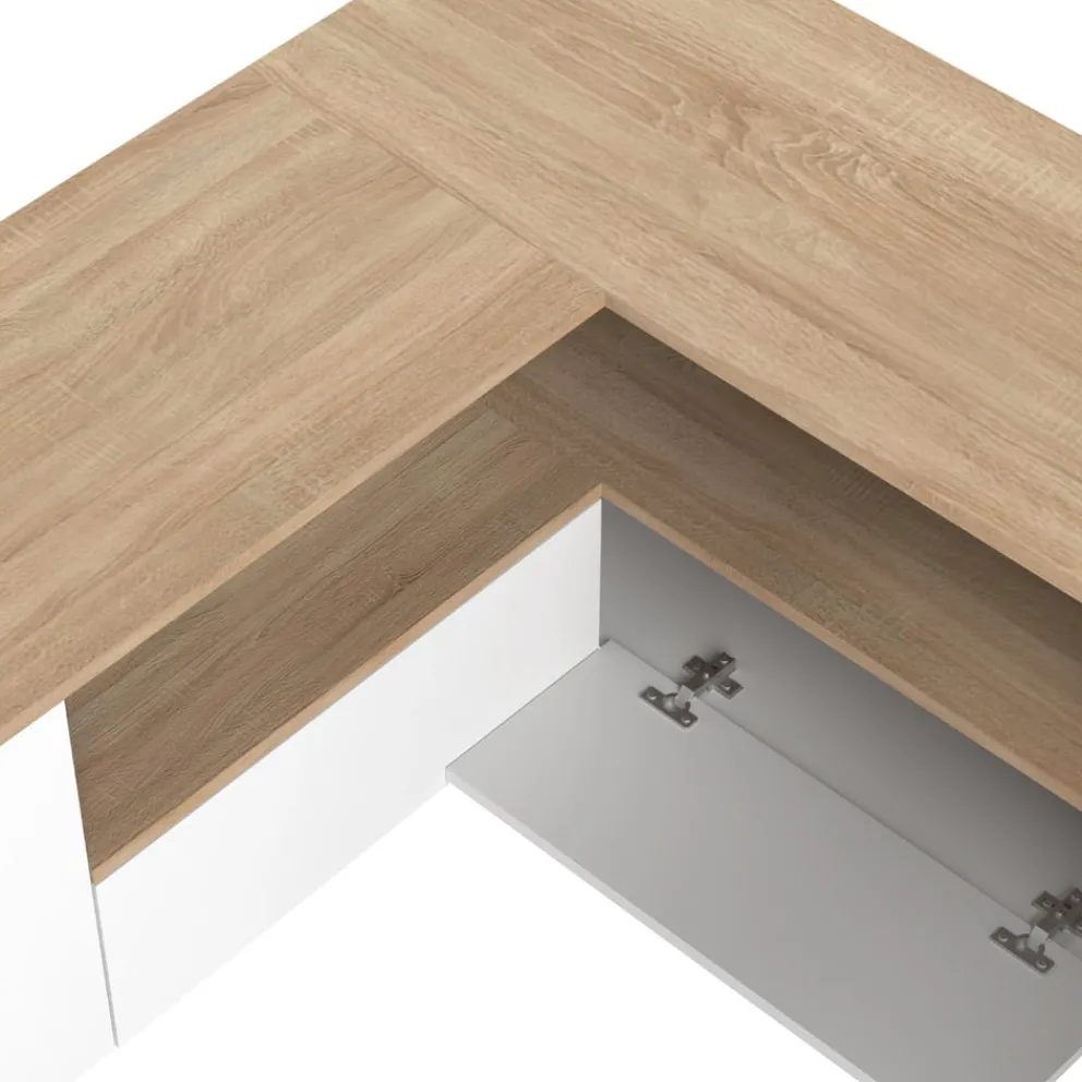 Temahome Lowboard ANGLE eichefarbig, weiss New