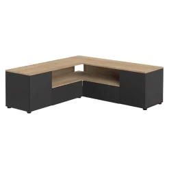 Temahome Lowboard ANGLE eichefarbig, schwarz Outlet