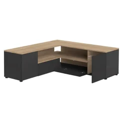 Temahome Lowboard ANGLE eichefarbig, schwarz Outlet
