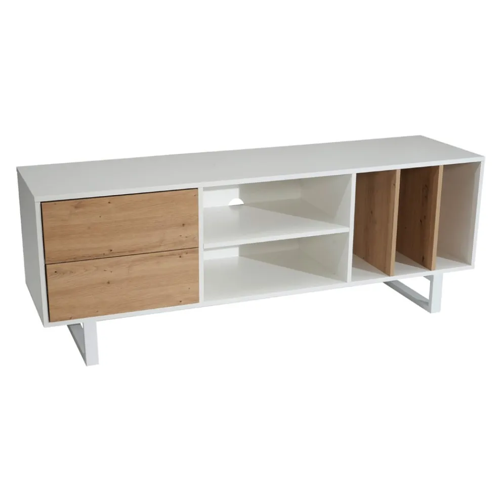 MID.YOU Lowboard Eiche Dekor weiss Outlet