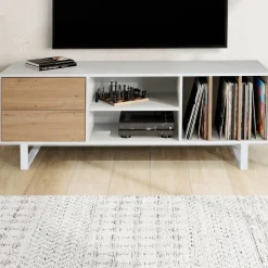 MID.YOU Lowboard Eiche Dekor weiss Outlet