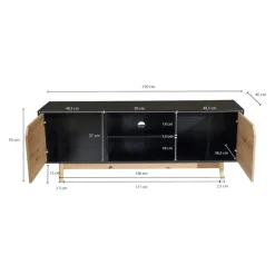 MID.YOU Lowboard Eiche Dekor schwarz Sale