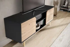 MID.YOU Lowboard Eiche Dekor schwarz Sale