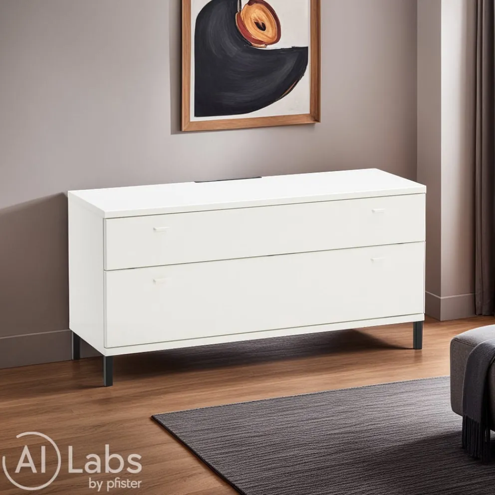 Invivus Lowboard Inara schwarz, weiss Outlet