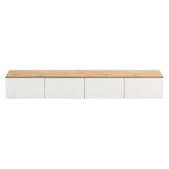 BYYU Lowboard Kleo eichefarbig, weiss