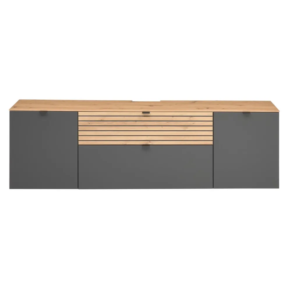 Voleo Lowboard Laura anthrazit, eichefarbig Hot