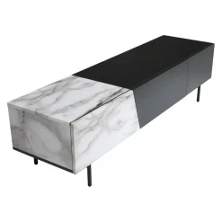 MID.YOU Lowboard Marmor grauweiss, schwarz Outlet