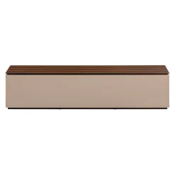 Edition Lowboard Rhea crème, nussbaumfarbig