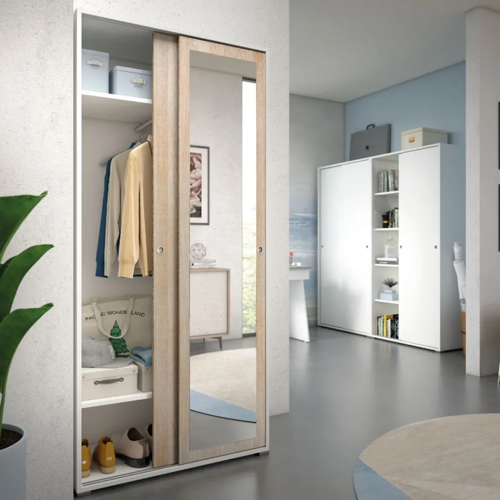 Sikelia Mehrzweckschrank Clean eichefarbig, weiss Outlet