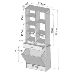 Temahome Mehrzweckschrank Combi weiss Discount