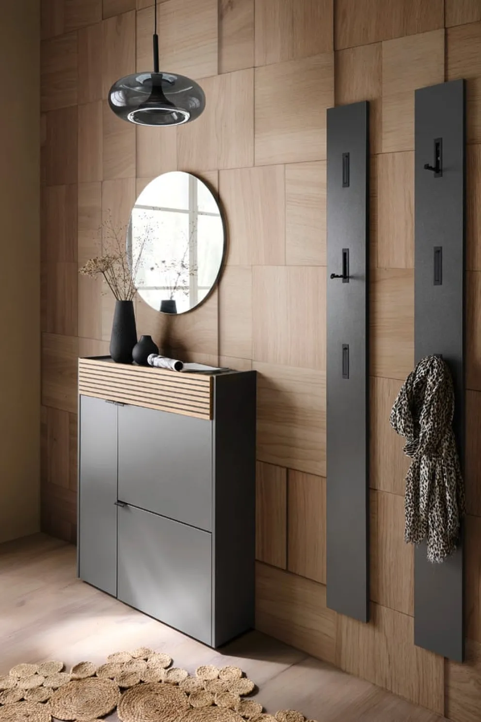 Voleo Mehrzweckschrank Rio eichefarbig, graphit New