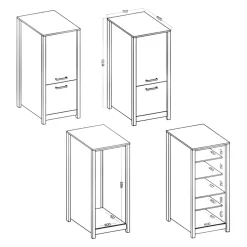 MID.YOU Mehrzweckschrank Veneto anthrazit Outlet
