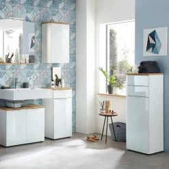 MID.YOU Midischrank Pescara navarra-eiche-nb., weiss New