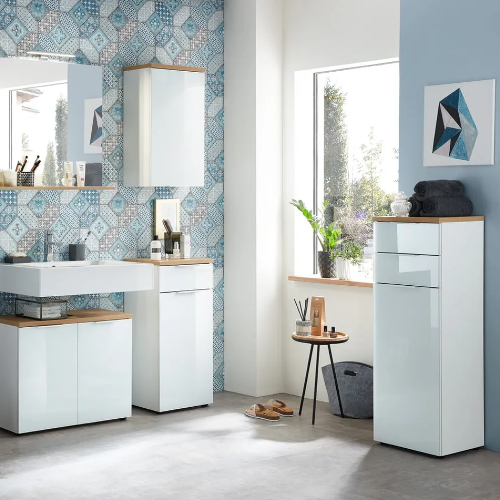 MID.YOU Midischrank Pescara navarra-eiche-nb., weiss New