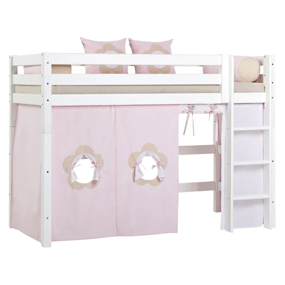Hoppekids Mittelhochbett Einlegerahmen HS-Luxury weiss New