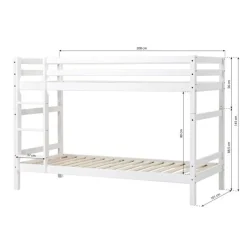 Hoppekids Mittelhochbett Lattenrost HS-Luxury weiss