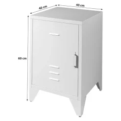 MID.YOU Nachttisch Bronxx Grey/Mint Hot