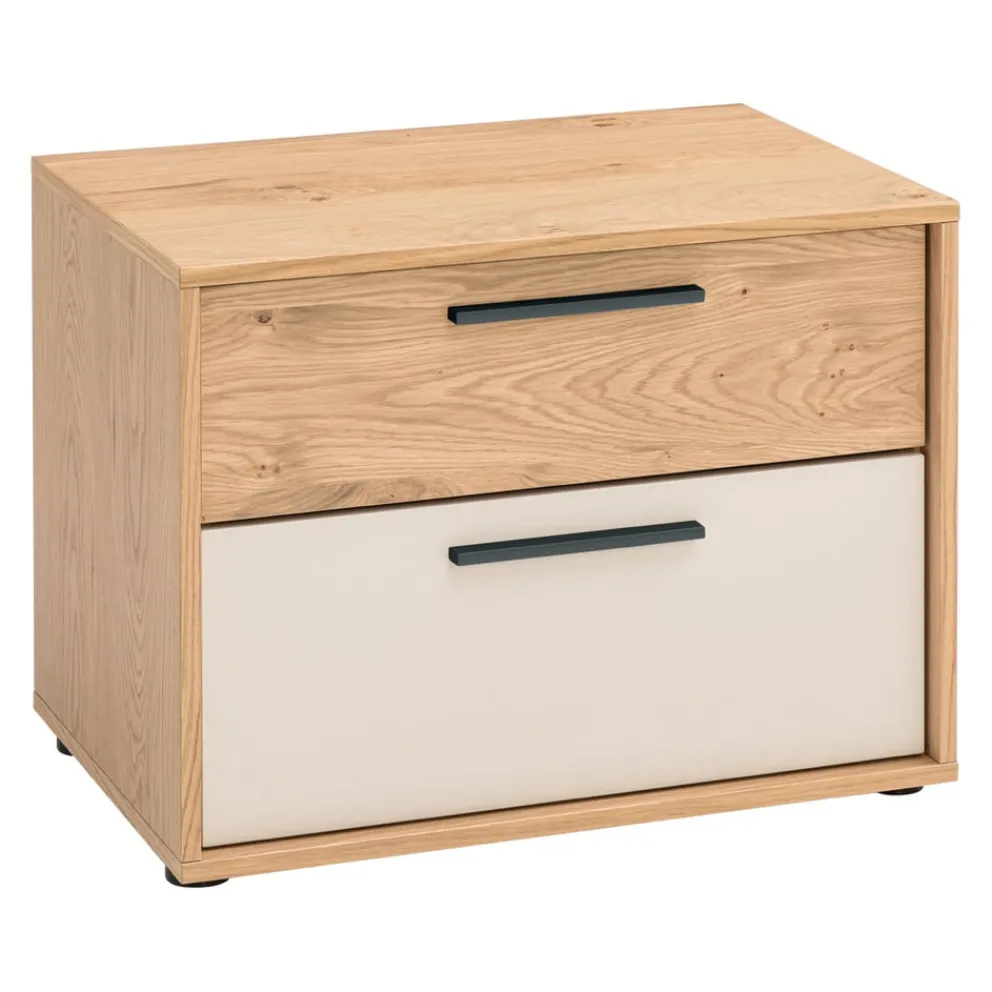 Dieter Knoll Nachttisch Gandino anthrazit, eichefarbig, sand Outlet