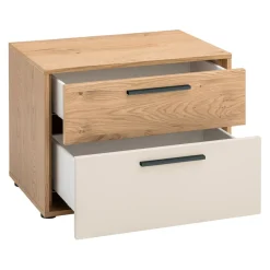 Dieter Knoll Nachttisch Gandino anthrazit, eichefarbig, sand Outlet