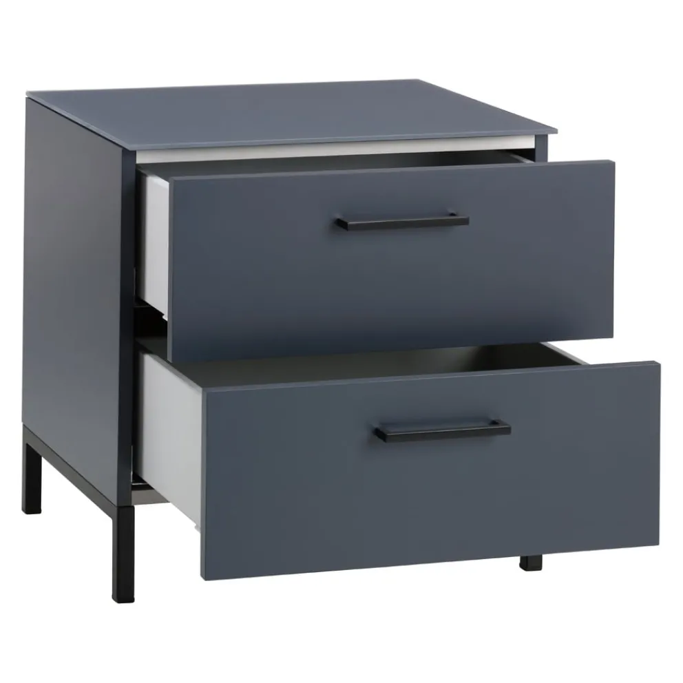 BYYU Nachttisch Garda 7015 schiefergrau New