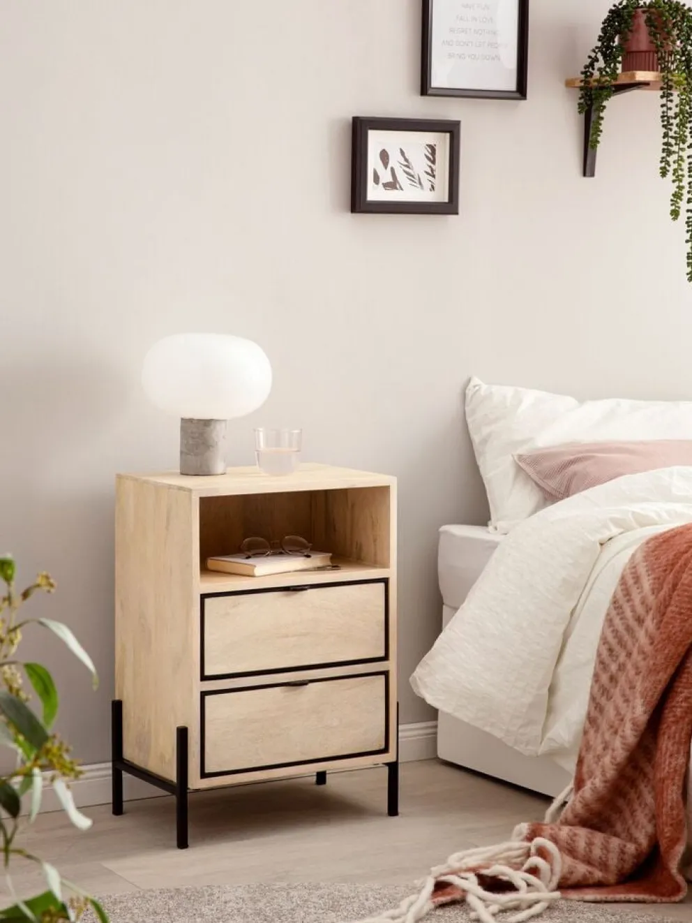 MID.YOU Nachttisch Mango hellbraun Outlet