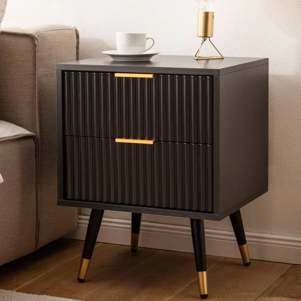 MID.YOU Nachttisch Modern schwarz Hot