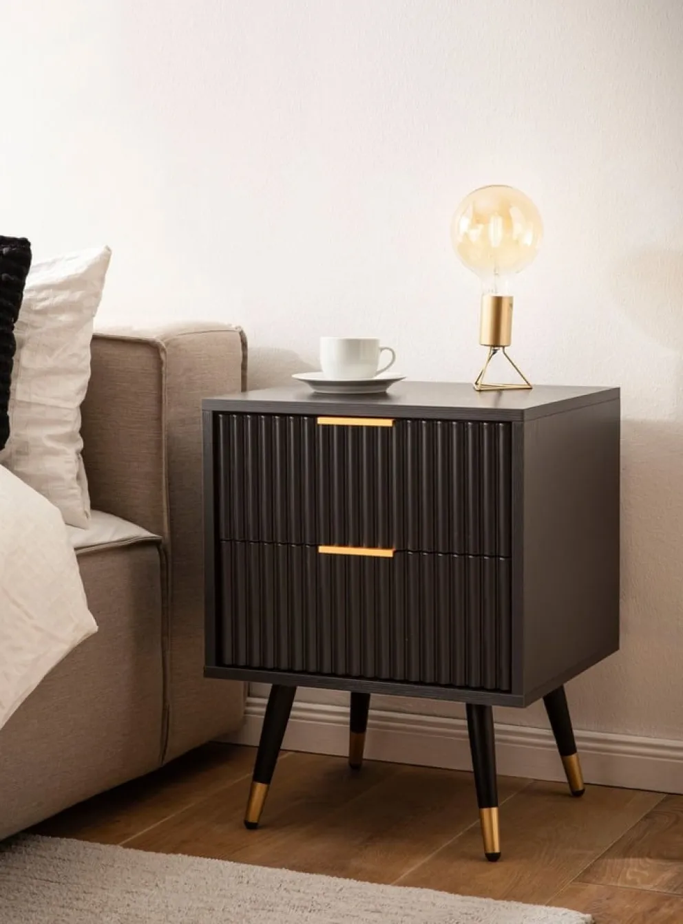 MID.YOU Nachttisch Modern schwarz Hot