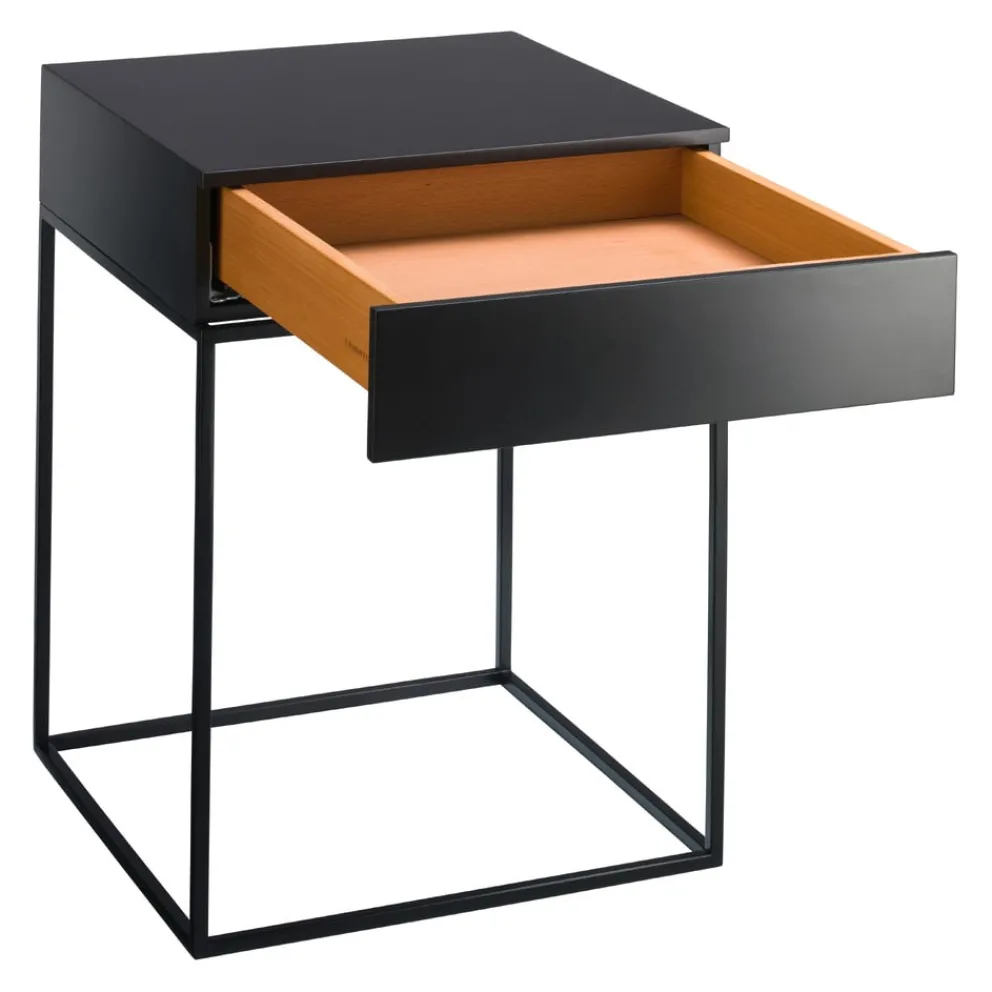 TRINATURA Nachttisch Neka schwarz Discount