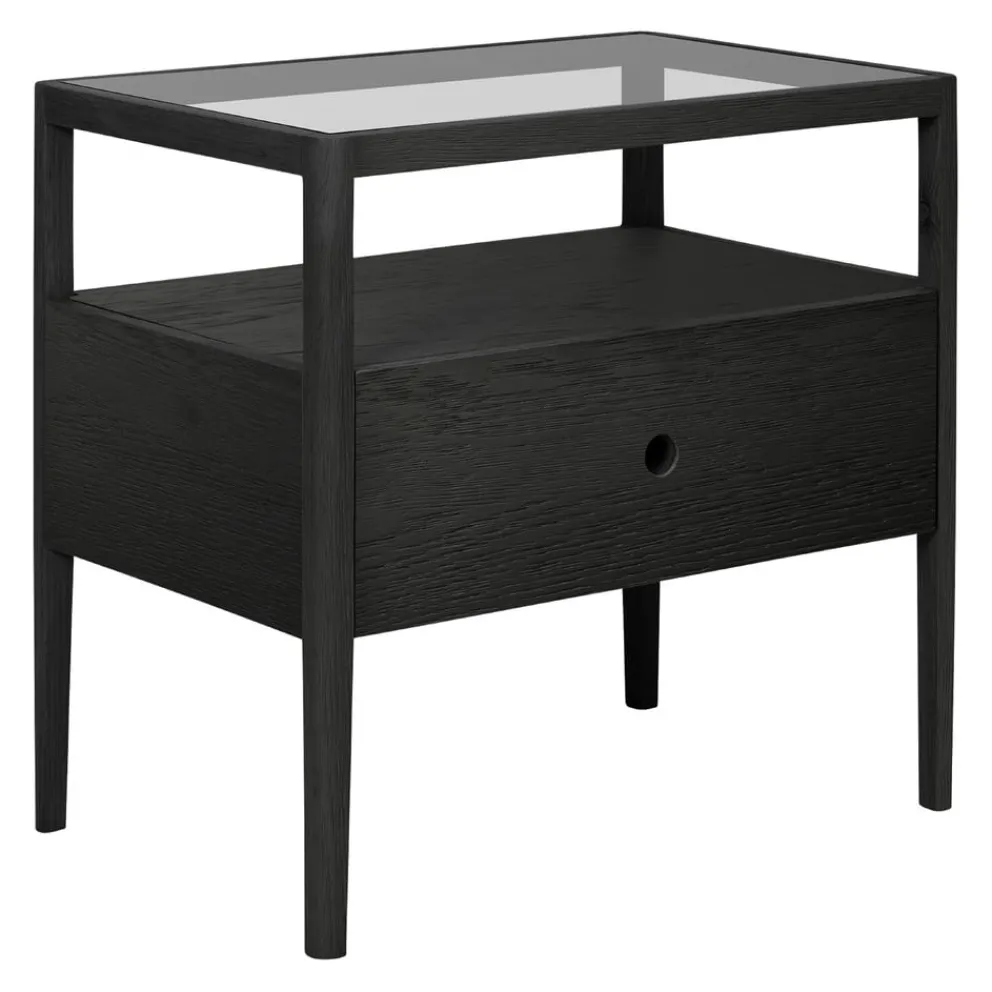 Ethnicraft Nachttisch Spindle schwarz Sale
