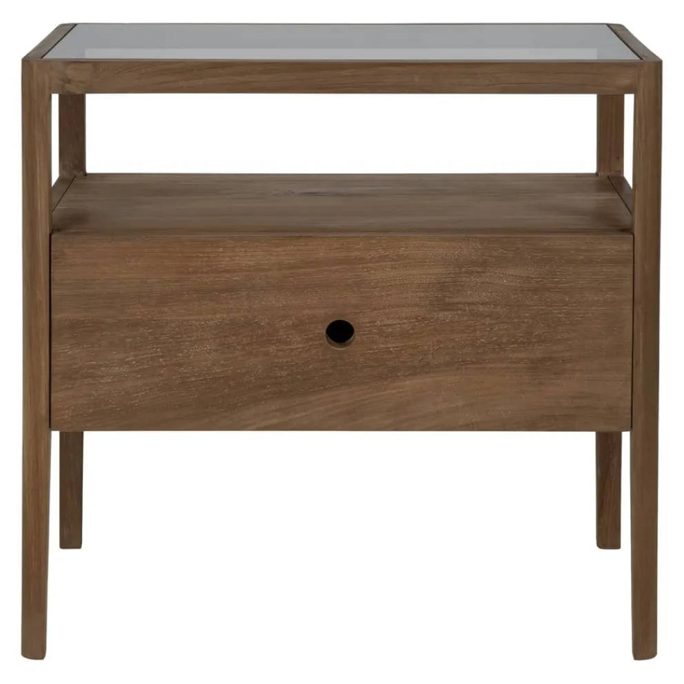 Ethnicraft Nachttisch Spindle braun Outlet