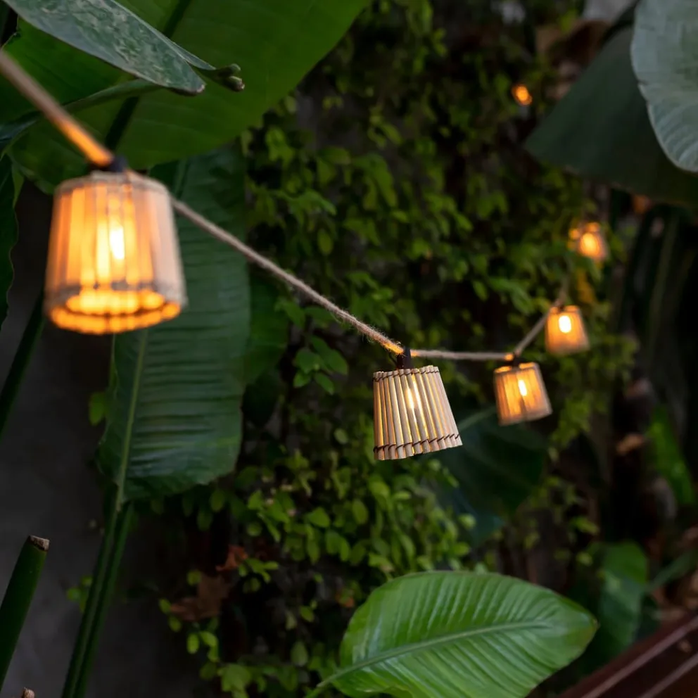 newgarden Outdoor Lichterkette Okinawa bambusfarbig New