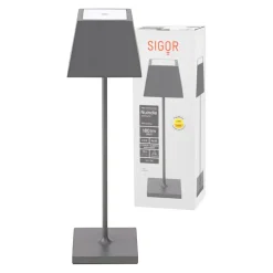 SIGOR Outdoor Tischleuchte Nuindie eckig anthrazit Best