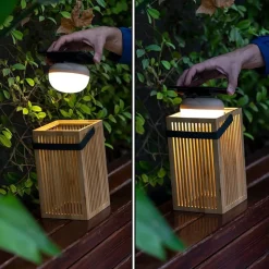 newgarden Outdoor Tischleuchte Okinawa bambusfarbig