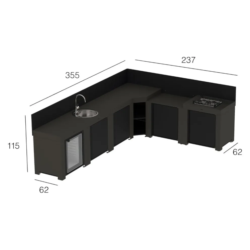 ENO Planchas Outdoorküche Deluxe anthrazit Best