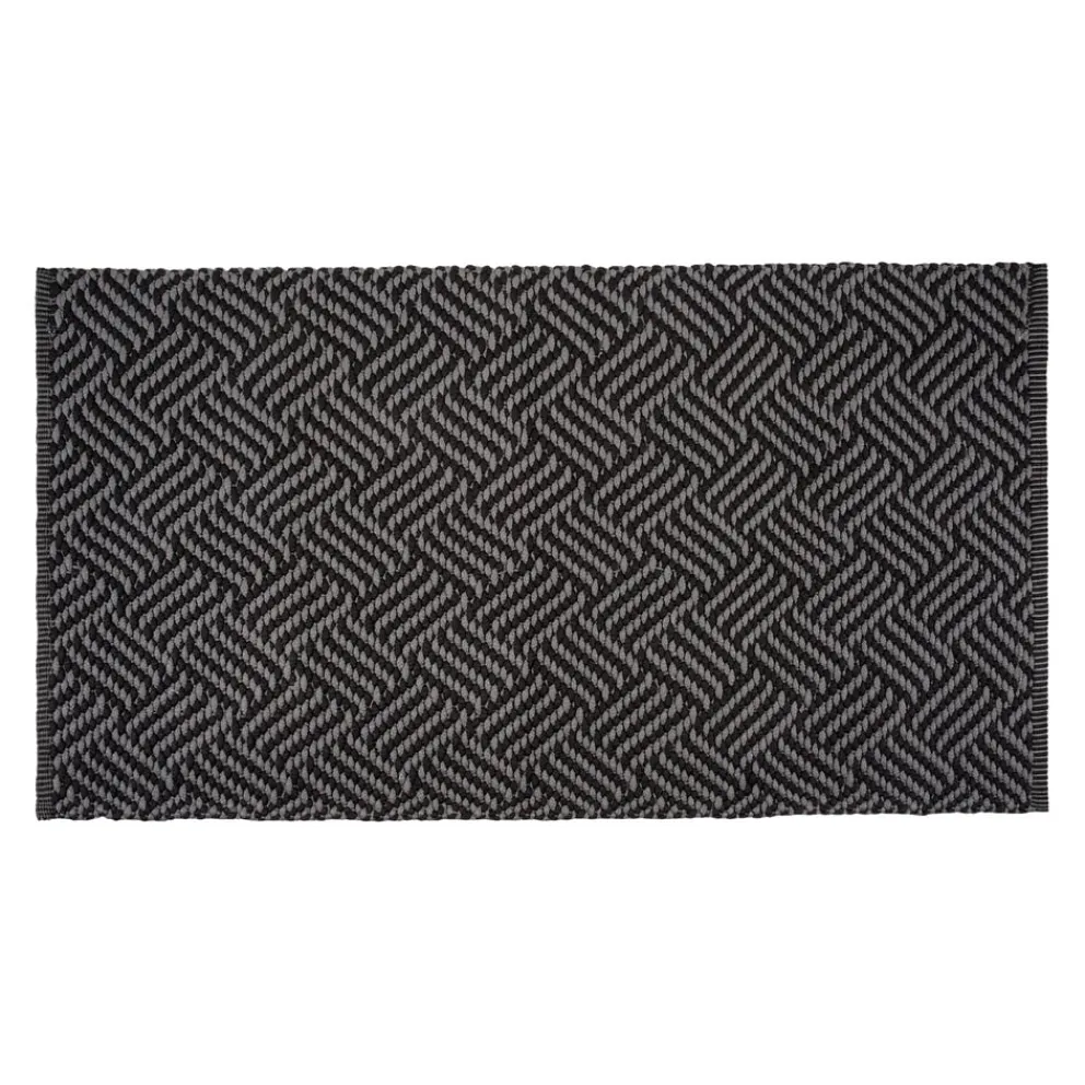 Pad Outdoor-Teppich Edge kiesel, schwarz Hot