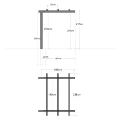 PLUS Pergola Cubic schwarz New