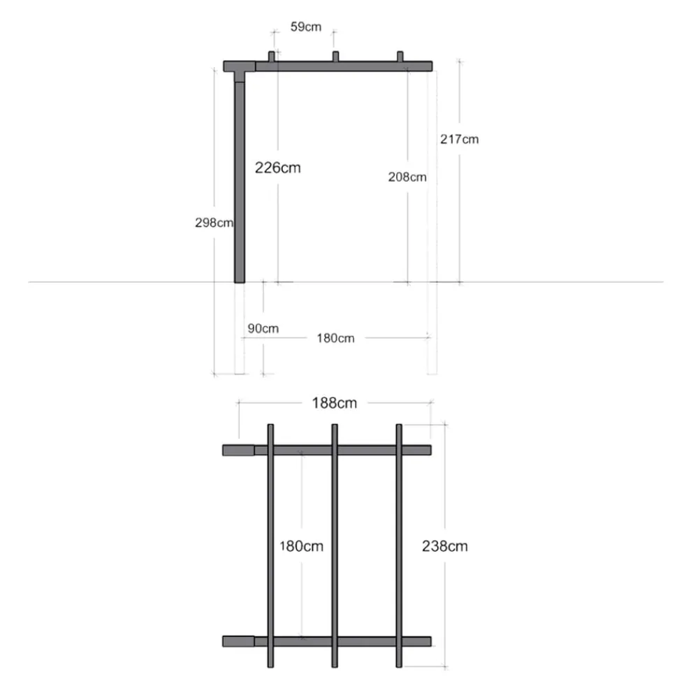 PLUS Pergola Cubic schwarz New